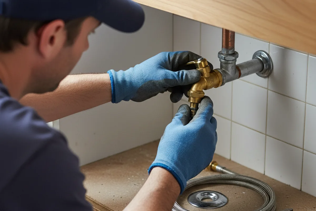 Shutoff valve and fitting work during Faucet and Fixture Repair in Carrollton